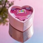 Масажна свічка з ароматом жуйки Candy Bubble Gum у формі серця, 70 мл