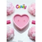 Масажна свічка з ароматом жуйки Candy Bubble Gum у формі серця, 70 мл