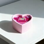 Масажна свічка з ароматом жуйки Candy Bubble Gum у формі серця, 70 мл