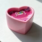Масажна свічка з ароматом жуйки Candy Bubble Gum у формі серця, 70 мл