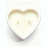 Масажна свічка з ароматом горіхового крему Candy Nut Cream у формі серця, 70 мл