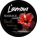 Масажна свічка L'amour Musked Hibiscus & Milk з квітково-фруктовим ароматом, 30 мл