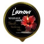 Масажна свічка L'amour Musked Hibiscus & Milk, золота, 70 мл