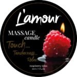 Масажна свічка L'amour Raspberry Bliss з ароматом малини, 30 мл