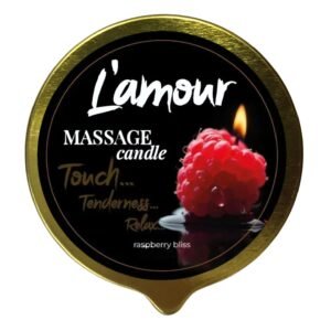 Масажна свічка L’amour Raspberry Bliss, золота, 70 мл