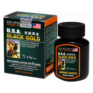 Чоловічі таблетки USA Black Gold для потенції, 10 шт