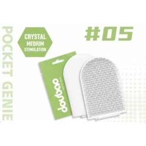 Міні-мастурбатор нереалістичний DOU BAO CRYSTAL Pocket Genius з рельєфом кристала, білий, 52,5 × 81,5 × 11 мм