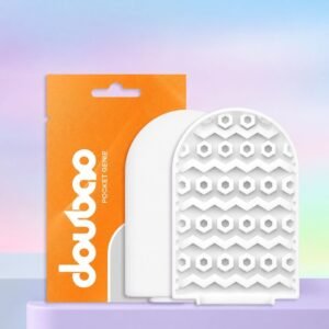 Міні-мастурбатор нереалістичний DOU BAO HONEYCOMB Pocket Genius з рельєфом сот, білий, 52,5 × 81,5 × 11 мм