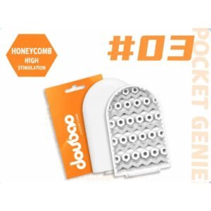 Міні-мастурбатор нереалістичний DOU BAO HONEYCOMB Pocket Genius з рельєфом сот, білий, 52,5 × 81,5 × 11 мм