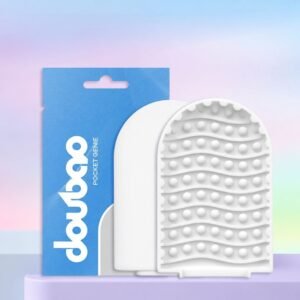 Міні-мастурбатор нереалістичний DOU BAO WAVES Pocket Genius з рельєфом хвиль, білий, 52,5 × 81,5 × 11 мм