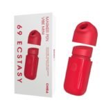 Міні вібратор Chisa 69 ECSTASY Marker Pen з вакуумною стимуляцією клітора, червоний