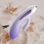 Міні вібратор кролик із кольоровим світлодіодом Every Night Toys, 7 режимів вібрації, бузковий градієнт