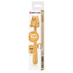 Міні-вібратор на паличці PRETTY LOVE Cute Bear гнучкий, жовтий, 13.3 х 1.2 см
