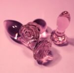 Набір анальних пробок DreamToys Glaze Glass Rosebud скляний, рожевий, 3 шт.
