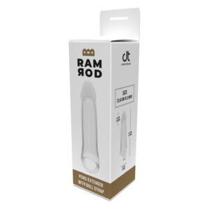 Насадка на пеніс Dreamtoys Ramrod з кільцем для мошонки, прозора