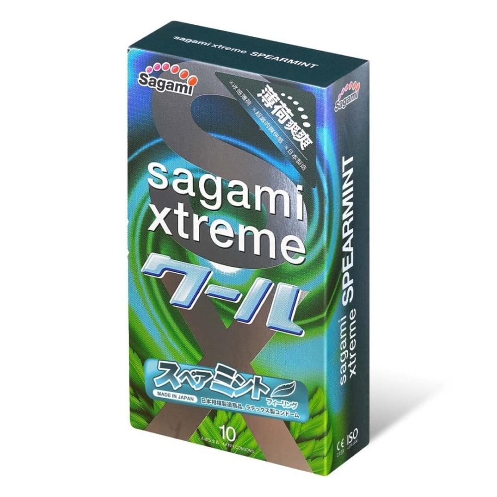 Презервативи латексні Sagami Xtreme Mint, з ароматом м'яти (ціна за упаковку, 10 штук) Презервативи латексні Sagami Xtreme Mint, з ароматом м'яти (ціна за упаковку, 10 штук)