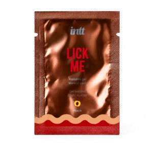 Саше Їстівний лубрикант INTT Lick Me Peach зі смаком персика та ефектом тепла, 2 мл