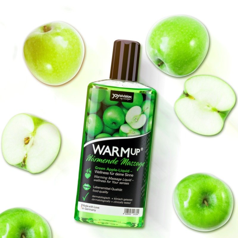 Їстівна масажна олія з розігріваючим ефектом WARMup Green Apple 150 мл Їстівна масажна олія з розігріваючим ефектом WARMup Green Apple 150 мл