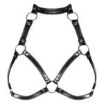 Портупея на груди Obsessive A740 harness black O/S, штучна шкіра