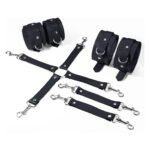 Набір для БДСМ Feral Feelings BDSM Kit 3 Black, наручники, поножі, хрестовина