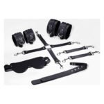 Набір Feral Feelings BDSM Kit 5 Black, наручники, поножі, хрестовина, маска, падл