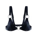 Ліф з натуральної шкіри Feral Feelings - Bikini Top Black