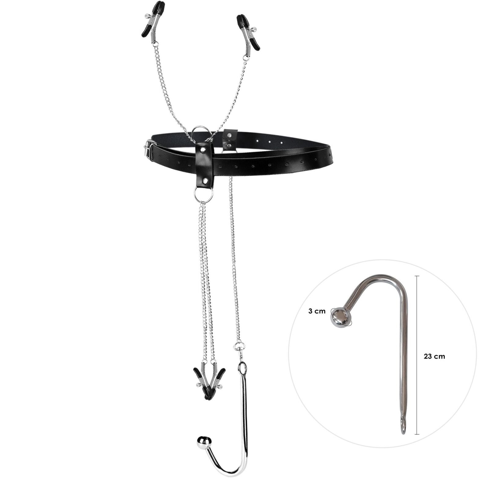 Бондажний набір із металевим анальним гаком №2 Art of Sex Blanca Bondage set with anal hook №2 Бондажний набір із металевим анальним гаком №2 Art of Sex Blanca Bondage set with anal hook №2