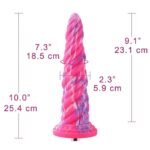 Фалоімітатор для секс-машин Hismith Awl Shape Silicone Dildo Monster Series, кріплення KlicLok