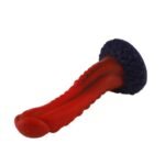 Фалоімітатор для секс-машин Hismith 8.35″ Curved Silicone Dildo Red Monster Series, система KlicLok