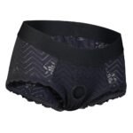 Страпон на мереживних трусиках Dream Toys Bold Phoenix, S, чорний, 15,5 × 3 см