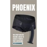 Страпон на мереживних трусиках Dream Toys Bold Phoenix, S, чорний, 15,5 × 3 см