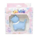 Стимулятор клітора з довгим обертовим язичком UNIVIBE Котик, 10 режимів, синій