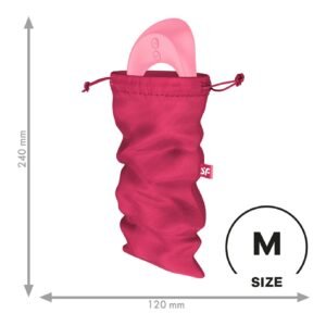 Мішечок для секс-іграшок Satisfyer Treasure Bag M, рожевий, на шнурку