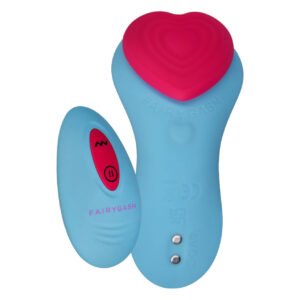 Вібратор у трусики FairyGasm HeartGem blue, на магніті, пульт ДК