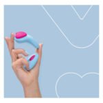Вібратор у трусики FairyGasm HeartGem blue, на магніті, пульт ДК