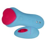 Вібратор у трусики FairyGasm HeartGem blue, на магніті, пульт ДК