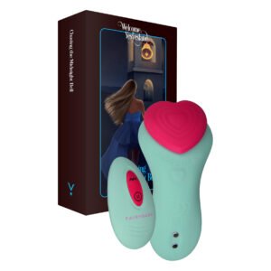 Вібратор у трусики FairyGasm HeartGem green, на магніті, пульт ДК