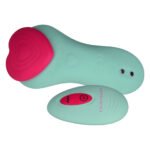 Вібратор у трусики FairyGasm HeartGem green, на магніті, пульт ДК