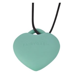 Мінівібратор «Сердечко» FairyGasm PleasureStone green, 9 режимів, на шнурку