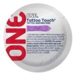 Набір презервативів ONE Tattoo Touch, 100 шт, з рельєфом у вигляді тату, 3 різновиди, паковання-тубус