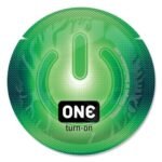 Презерватив ONE Glowing Pleasures, 1 шт, світиться в темряві, зі змазкою