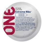 Презерватив ONE Extreme Ribs, 1 шт, ребристий, зі змазкою