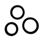 Набір ерекційних кілець Alive Sensual Pleasure Rings, 3 розміри, чорні, дуже еластичні