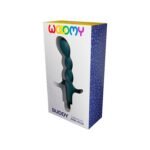 Анальний вібростимулятор Wooomy Buddy, темно-зелений, гнучкий, 10 режимів вібрації, знімна віброкуля