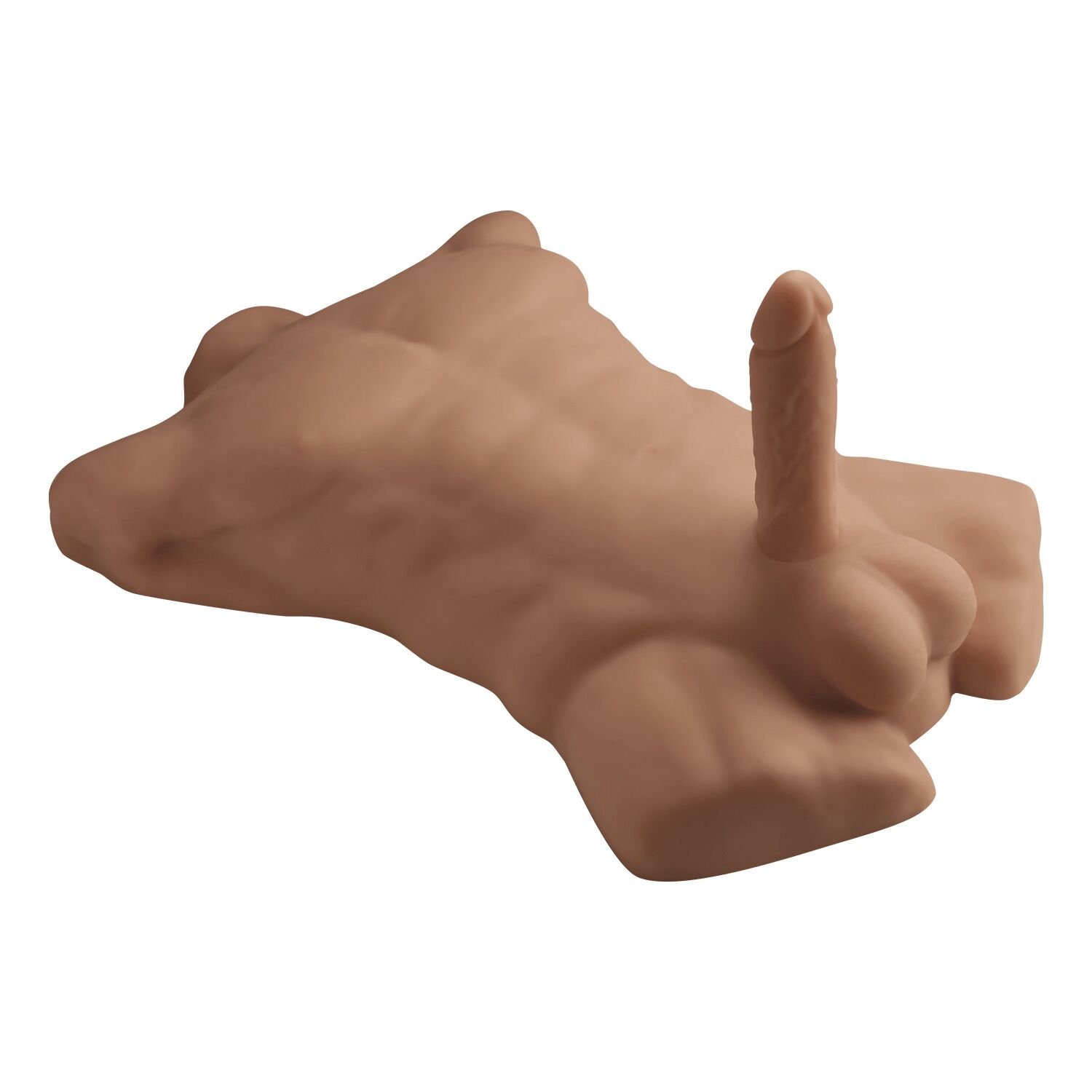 Торс з фалоімітатором на присосці SilexD Apollo L Male Torso Caramel Торс з фалоімітатором на присосці SilexD Apollo L Male Torso Caramel