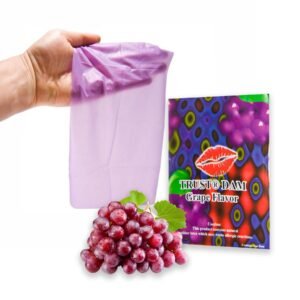 Серветка для орального сексу Grape Latex Dental Dams зі смаком винограду, 1 шт.