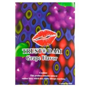 Серветка для орального сексу Grape Latex Dental Dams зі смаком винограду, 1 шт.