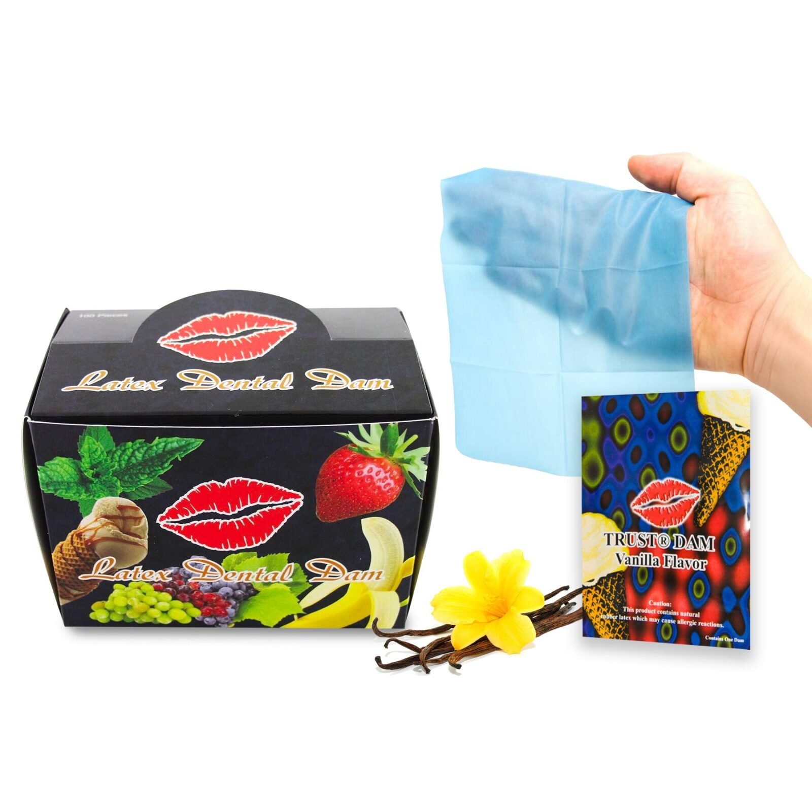 Набір латексних серветок Latex Dental Dams Vanilla 100 шт Набір латексних серветок Latex Dental Dams Vanilla 100 шт