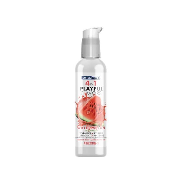 Лубрикант на водній основі Swiss Navy 4 In 1 Water Melon 118 мл Лубрикант на водній основі Swiss Navy 4 In 1 Water Melon 118 мл