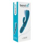 Вібратор-кролик Liebe Bend It Plus Ocean Blue, гнучкий, 2 мотори, 10 режимів